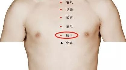 膻中穴准确位置图