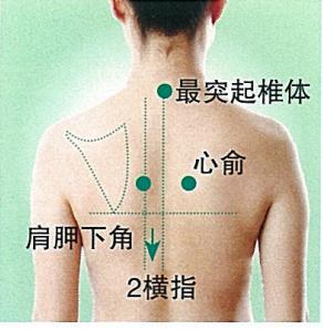 艾灸心俞穴膏肓穴足三里穴,行气活血宁心安神!