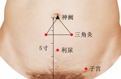 三角灸准确穴位图和功效作用