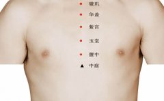 膻中穴的准确位置图及功效作用