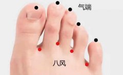 八风穴的准确位置图及作用功效