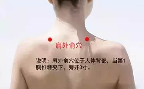 肩外俞穴的准确位置图及功效作用