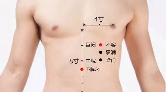 下脘穴的准确穴位图