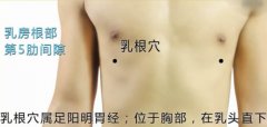 乳根穴的准确穴位图及功效作用