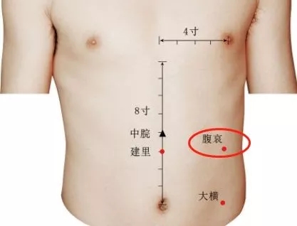 腹哀穴的准确穴位图及功效作用