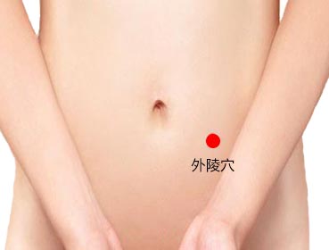 外陵穴的准确穴位图