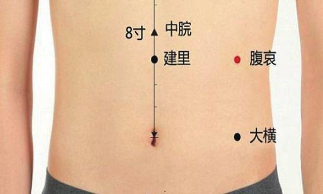 腹哀穴的准确穴位图