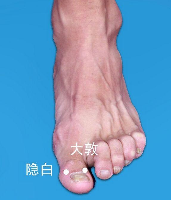隐白穴的准确穴位图