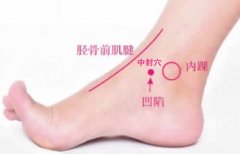 中封穴的准确穴位图及作用